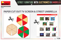 1/35 Mini Art - Street Furniture with Electronics & Umbrella - 35647