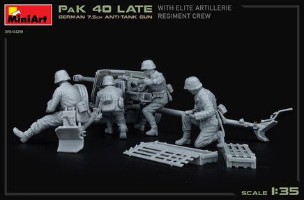 1/35 Mini Art - German 7.5cm Anti-Tank Gun Pak 40 Late - 35409