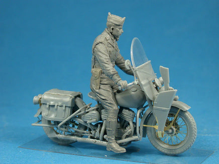 1/35 Mini Art - U.S. Military Policeman with Motorcycle - 35168 - MPM Hobbies