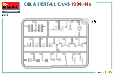 1/48 Mini Art - Oil & Petrol Cans 1930-40s - 49006