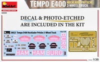 1/35 Mini Art - Tempo E400 Hochlader Pritsche 3-Wheel Truck - 38025