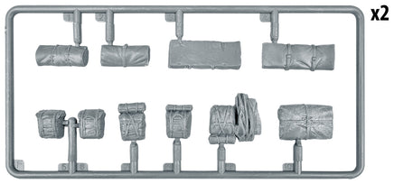 1/35 Mini Art - British Rucksacks, Bags & Folded Canvas WWII - 35599
