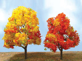 HO Scale JTT -  Autumn Deciduous 3" to 3.5" 2/pk - 92319