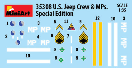 1/35 Mini Art - U.S. Jeep Crew & MPs. - 35308