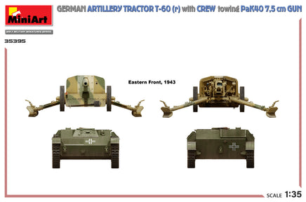 1/35 Mini Art - German Artillery Tractor T-60 (r) & Crew - 35395