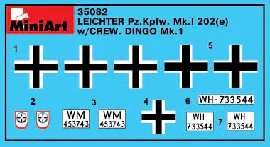 1/35 Mini Art - Leichter Pz.kpfw. 202(E) w/Crew Dingo Mk.I - 35082 - MPM Hobbies