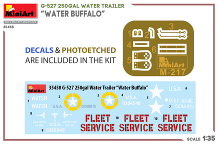 1/35 Mini Art - G-527 250Gal Water Trailer “Water Buffalo” - 35458