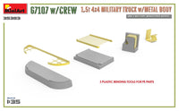 1/35 Mini Art - G7107 w/Crew 1.5T 4x4 Cargo Truck w/Metal Body - 35383