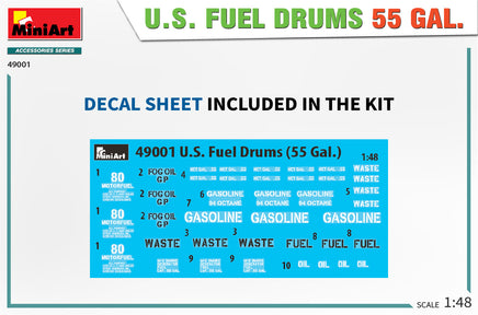 1/48 Mini Art - U.S. Fuel Drums 55 Gal. - 49001