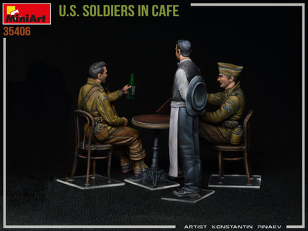 1/35 Mini Art - U.S. Soldiers in Cafe - 35406