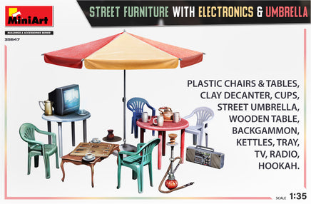 1/35 Mini Art - Street Furniture with Electronics & Umbrella - 35647