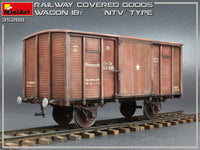 1/35 Mini Art - Railway Covered Goods Wagon 18T “NTV” Type - 35288 - MPM Hobbies