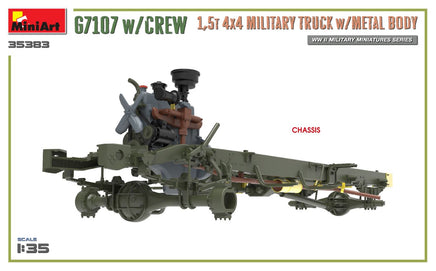 1/35 Mini Art - G7107 w/Crew 1.5T 4x4 Cargo Truck w/Metal Body - 35383