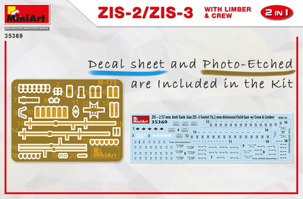 1/35 Mini Art - ZIS-2/ZIS-3 with Limber & Crew 2 in 1 - 35369