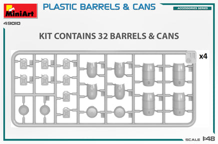 1/48 Mini Art - Plastic Barrels & Cans - 49010