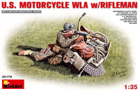 1/35 Mini Art - U.S. Motorcycle WLA with Rifleman - 35179 - MPM Hobbies