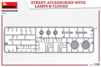 1/35 Mini Art - Street Accessories with Lamps & Clocks - 35639