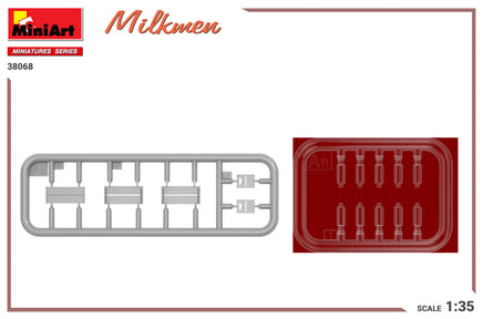 1/35 Mini Art - Milkmen w/Containers - 38068