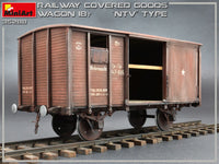 1/35 Mini Art - Railway Covered Goods Wagon 18T “NTV” Type - 35288 - MPM Hobbies