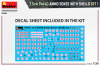 1/35 Mini Art - 7.5cm Pak40 Ammo Boxes with Shells Set 1 - 35398
