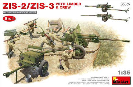 1/35 Mini Art - ZIS-2/ZIS-3 with Limber & Crew 2 in 1 - 35369