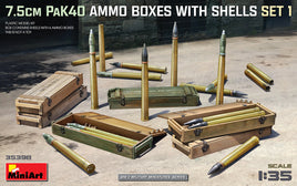 1/35 Mini Art - 7.5cm Pak40 Ammo Boxes with Shells Set 1 - 35398