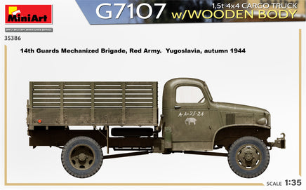 1/35 Mini Art - G7107 1.5T 4×4 Cargo Truck w/Wooden Body - 35386