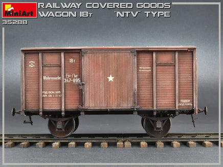 1/35 Mini Art - Railway Covered Goods Wagon 18T “NTV” Type - 35288 - MPM Hobbies