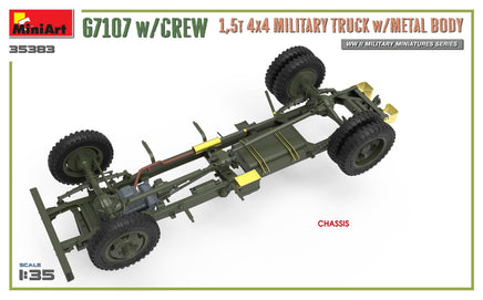 1/35 Mini Art - G7107 w/Crew 1.5T 4x4 Cargo Truck w/Metal Body - 35383