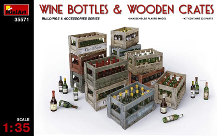 1/35 Mini Art - Wine Bottles & Wooden Crates - 35571 - MPM Hobbies