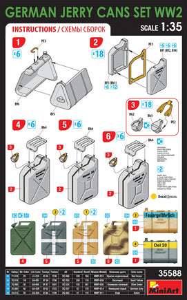 1/35 Mini Art - German Jerry Cans Set WWII - 35588