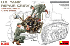 1/35 Mini Art - U.S. Tank Repair Crew with Continental W-670 Engine - 35461 - MPM Hobbies