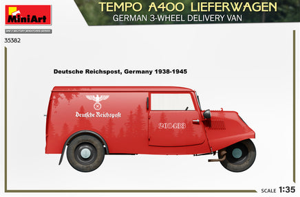 1/35 Mini Art - Tempo A400 Lieferwagen 3-Wheel Delivery Van - 35382