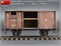 1/35 Mini Art - Railway Covered Goods Wagon 18T “NTV” Type - 35288 - MPM Hobbies