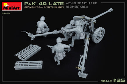 1/35 Mini Art - German 7.5cm Anti-Tank Gun Pak 40 Late - 35409