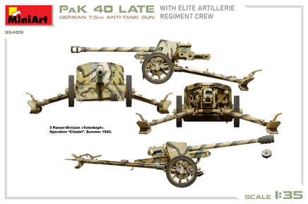 1/35 Mini Art - German 7.5cm Anti-Tank Gun Pak 40 Late - 35409