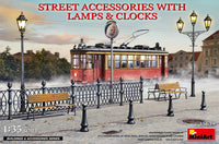 1/35 Mini Art - Street Accessories with Lamps & Clocks - 35639