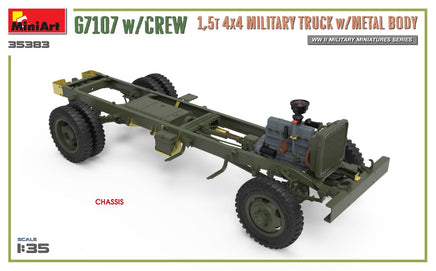 1/35 Mini Art - G7107 w/Crew 1.5T 4x4 Cargo Truck w/Metal Body - 35383