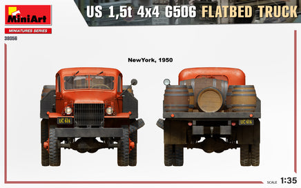 1/35 Mini Art - U.S. 1.5T 4×4 G506 Flatbed Truck - 38056