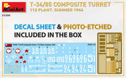 1/35 Mini Art - T-34/85 Composite Turret 112 Plant Summer 1944 - 35306