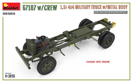 1/35 Mini Art - G7107 w/Crew 1.5T 4x4 Cargo Truck w/Metal Body - 35383