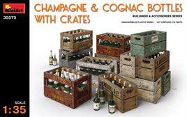 1/35 Mini Art - Champagne & Cognac Bottles w/Crates - 35575