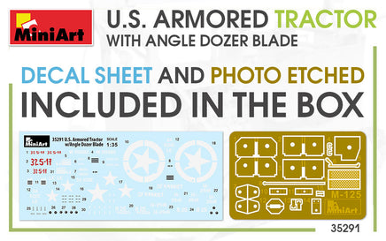 1/35 Mini Art - U.S. Armored Tractor with Angle Dozer Blade - 35291
