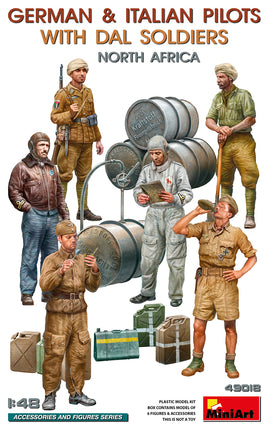 1/48 MiniArt German & Italian Pilots with Dal Soldiers - North Africa 49018