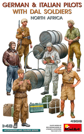 1/48 MiniArt German & Italian Pilots with Dal Soldiers - North Africa 49018