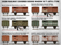 1/35 Mini Art - Railway Covered Goods Wagon 18T “NTV” Type - 35288 - MPM Hobbies