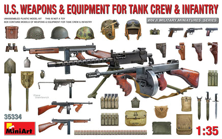 1/35 Mini Art - U.S. Weapons & Equipment for Tank Crew & Infantry - 35334 - MPM Hobbies