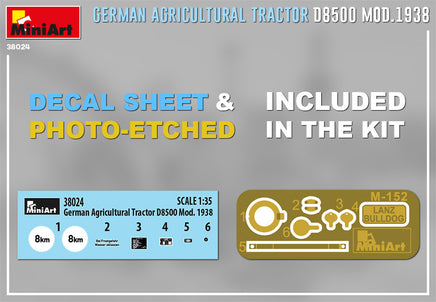 1/35 Mini Art - German Agricultural Tractor D8500 Mod. 1938 - 38024