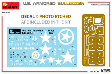 1/35 Mini Art - U.S. Armored Bulldozer - 35403