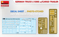 1/35 Mini Art - German Truck L1500S w/Cargo Trailer - 38023